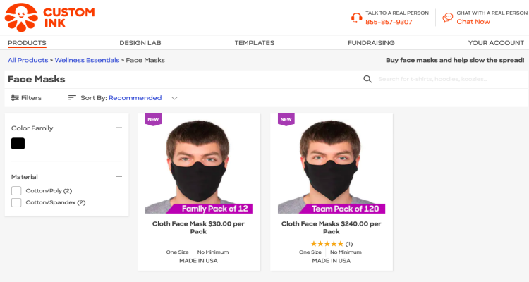Custom Ink Face Mask Product Reviews