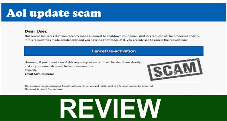 Aol Update Scam [Oct 2020] A Phishing Email Scam!