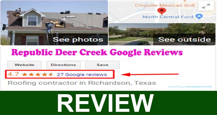Republic Deer Creek Google Reviews (Oct 2020) Facts.