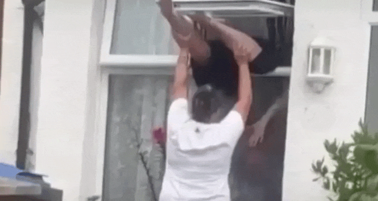 Woman Climbing Through Window Viral Video leak